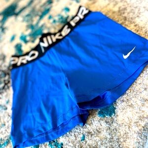 Nike Pro Blue Workout Shorts